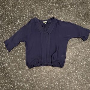 Joie Midnight Blue V-Neck Top Womens Small
